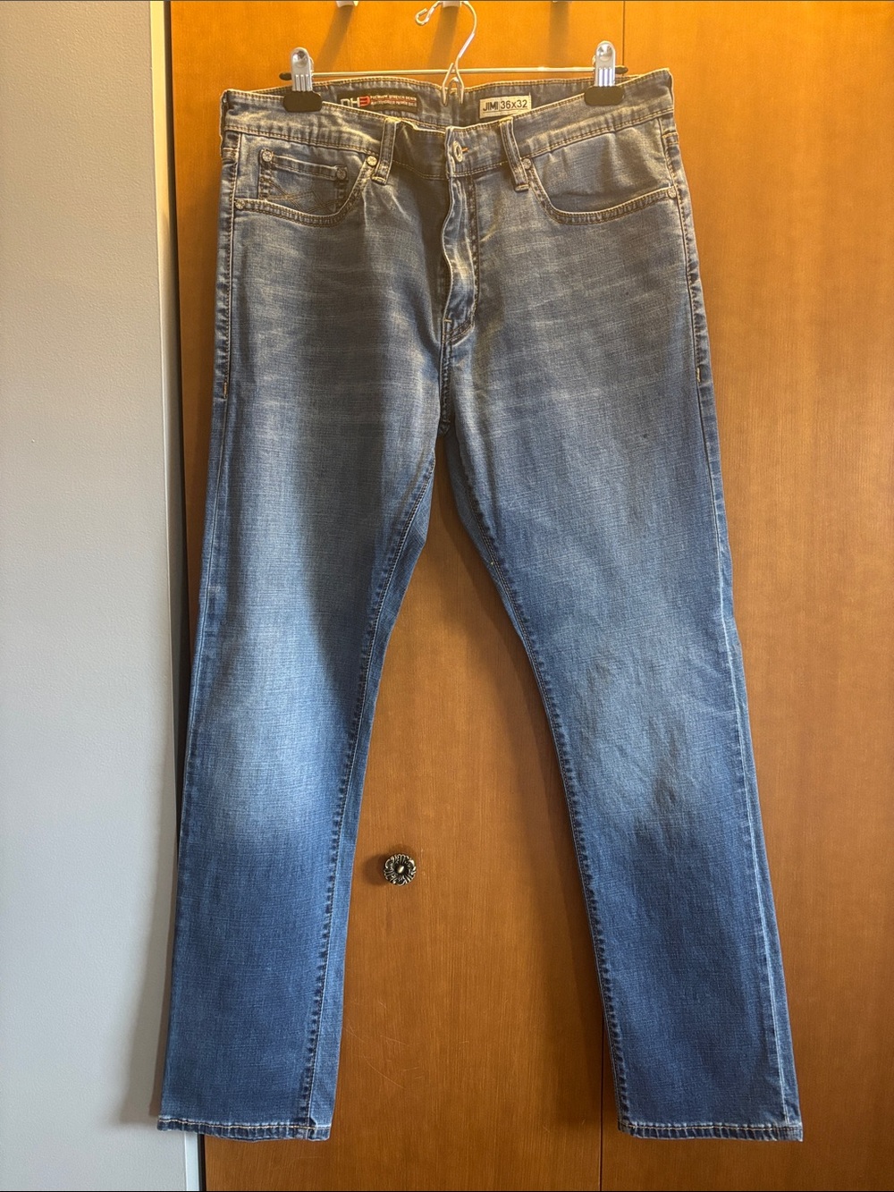 Slim Straight Men's Jeans in Faded Blue Wash